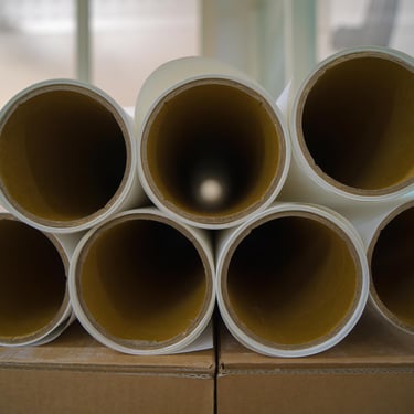 printing paper rolled on a paper core