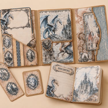 Regalo de scrapbooking personalizado, con muchos apartados y sorpresas realizado a mano por Amélie Art.