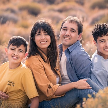 Sesión de fotos para familias en Bariloche. Fotografía familiar