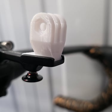 white single mount with gopro camera 