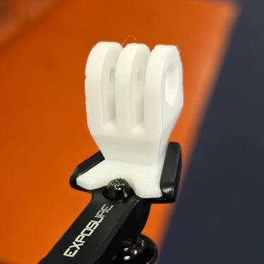 white single mount with gopro camera 