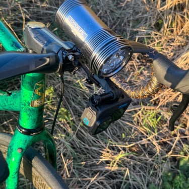 duo mount with exposure light and gopro in forest