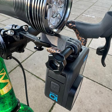 duo mount with exposure light and gopro on pavement