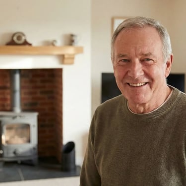 Client satisfait Jean D. après ramonage de son poêle à bois