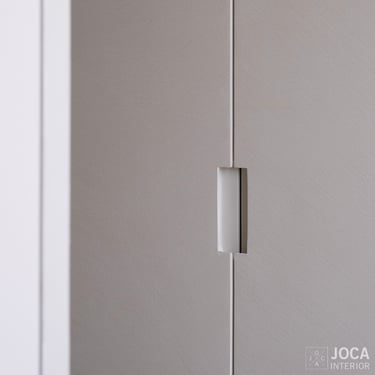Dressing kasten fronten bekleed in Microtopping door Joca Interior