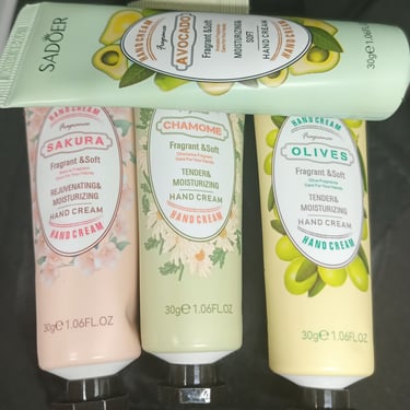 four tubes of hand cream
