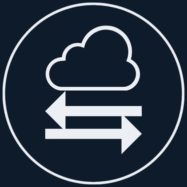 Cloud Storage Setup and Management Plattsburgh NY - logo of a cloud with arrows