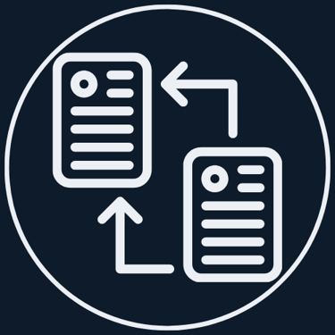 Data Backup Data Recovery Data Transfers Plattsburgh NY - logo of two documents transferring