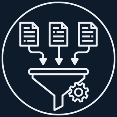 Data Analysis Training Plattsburgh NY - logo of data going into a funnel