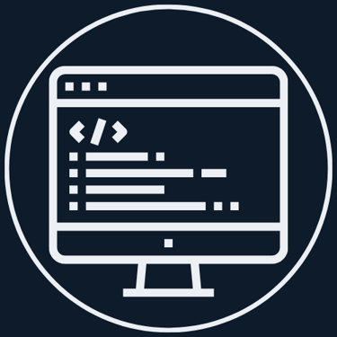 Coding Training and Tutoring Plattsburgh NY - logo of code on a computer