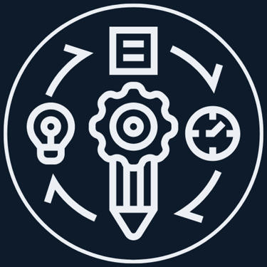 Technical Planning and Strategy Plattsburgh NY - logo of a pencil, gear, and lightbulb