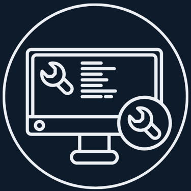 Computer Upgrades and Maintenance Plattsburgh NY - logo of a computer screen with a wrench