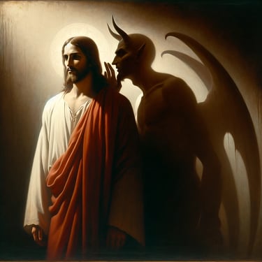 jésus et savant combat du bien et du mal