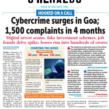 O HERALD GOA Newspaper Headline 07-05-2026 G VIMAL KUMAR CTO CYBER PRIVILEGE 8977308555 CYBERCRIME SURGE ALERT  GOA