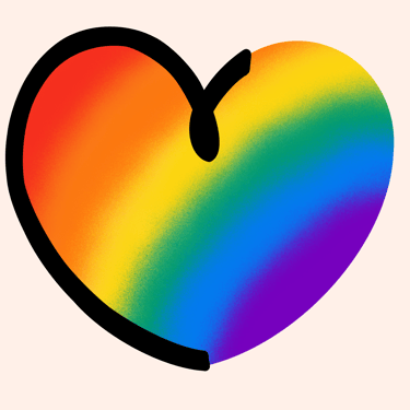 Multi-colored heart
