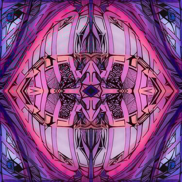a colorful abstract art deco tile pattern of a cross - stitched crosshath