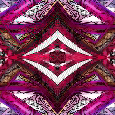 a colorful abstract pattern of a flower