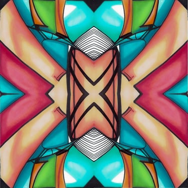 a colorful abstract painting of a colorful abstract painting