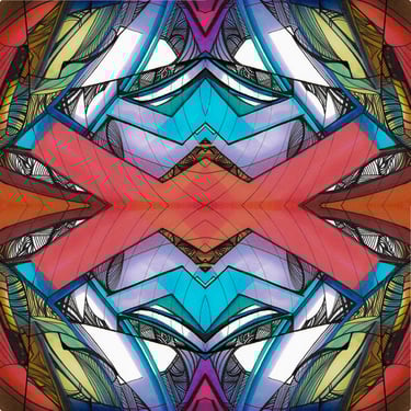 a colorful abstract art decoloration of a colorful abstract painting