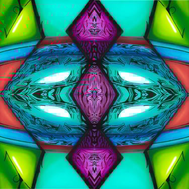a colorful abstract art work of a colorful abstract design