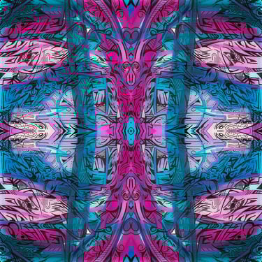 a colorful abstract pattern of a colorful pattern of a pattern of a flower