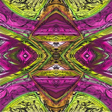 a colorful abstract pattern of a colorful pattern of a flower