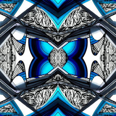 a blue and white abstract photograph of a blue and white background