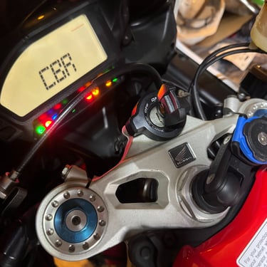 Honda CBR high security key cut from scratch