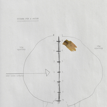 Schema For A Pause: paper and collage
