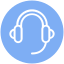 a headphone with headphones and a microphone