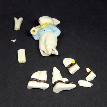 Stoneware rabbit before conservation