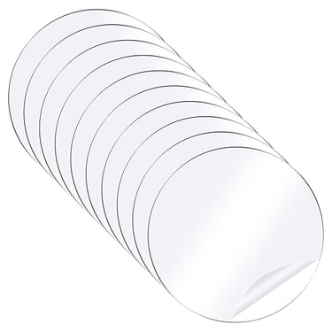 a set of six round mirrors with a white background
