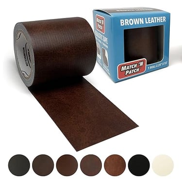 a brown leatheretter with a brown leatherette