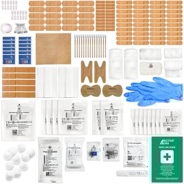 a medical kit with a variety of medical supplies