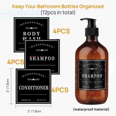 a bottle of shampooe soap with a label on it