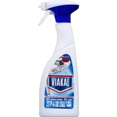 a bottle of viakali cleaner with a spray bottle