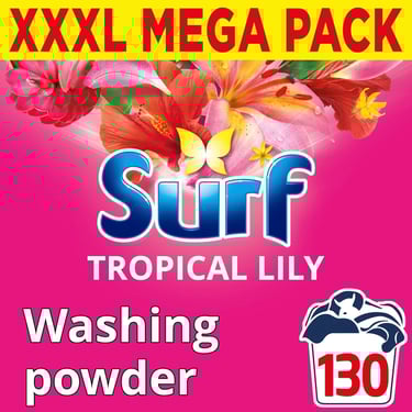 a box of surf tropical lily washing powder
