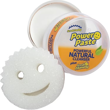 a white plastic container with a smiley face and a smiley face