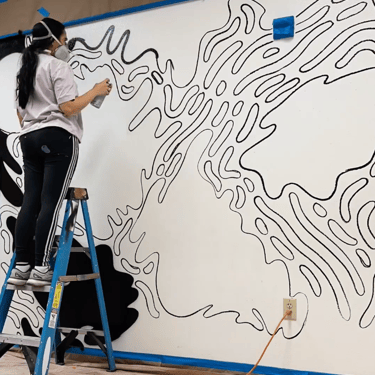 unfinished mural