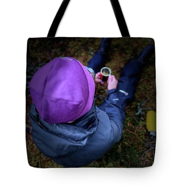 A Tote Bag with the design Mint Tea printed on it
