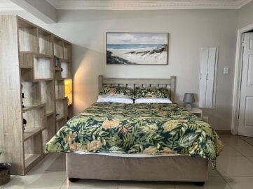 Bedroom area of Umdloti North beach self catering studio apartment