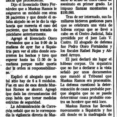 El Mundo 1979-01-13 Muskus se ahorca - continuacion- karaya