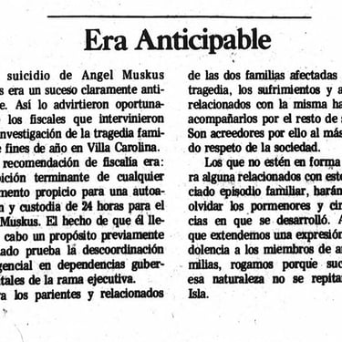 El Mundo 1979-01-14 Era Anticipable Editorial - Muskus - karaya