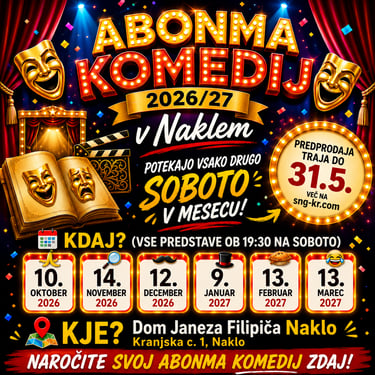 Abonma komedij Naklo 2026/27