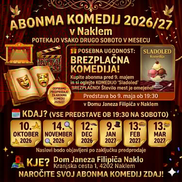 Abonma komedij 2026/27 Naklo