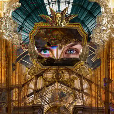 wieża zegarowa ze złotym zdobieniem