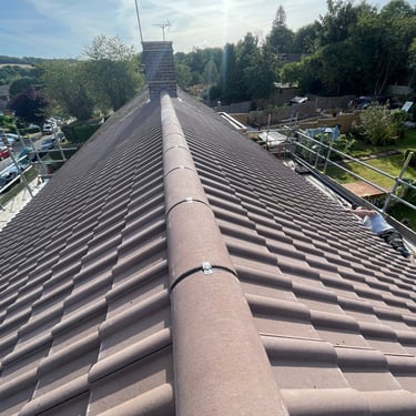 redland BMI dry ridge system on new roof
