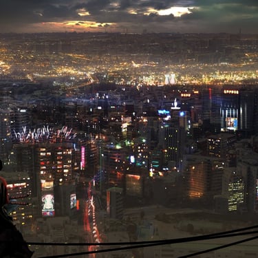 une illustration du japon futuriste