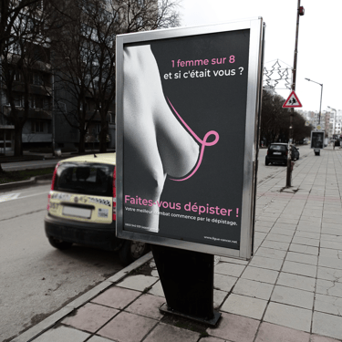 une affiche pour le dépistage du cancer du sein