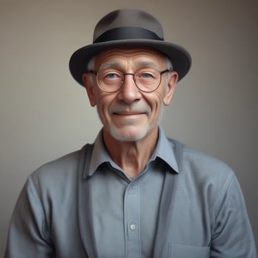 A happy reader holding a book with a smile.